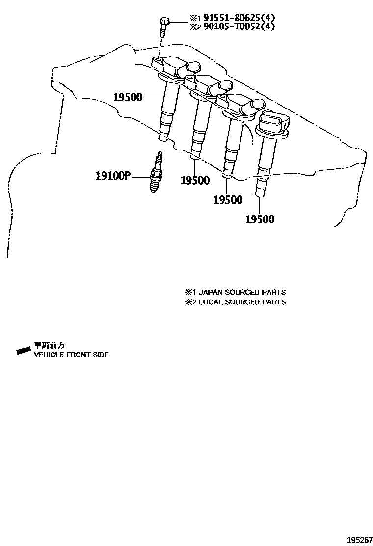 Toyota Corolla-Altis 2013 — Ignition Coil & Spark Plug / Glow Plug