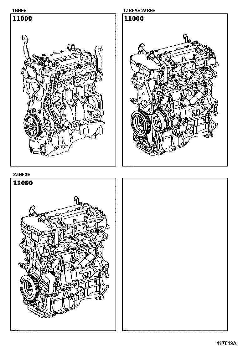 Toyota COROLLA-AURIS-JPP 2016 — Partial Engine Assembly