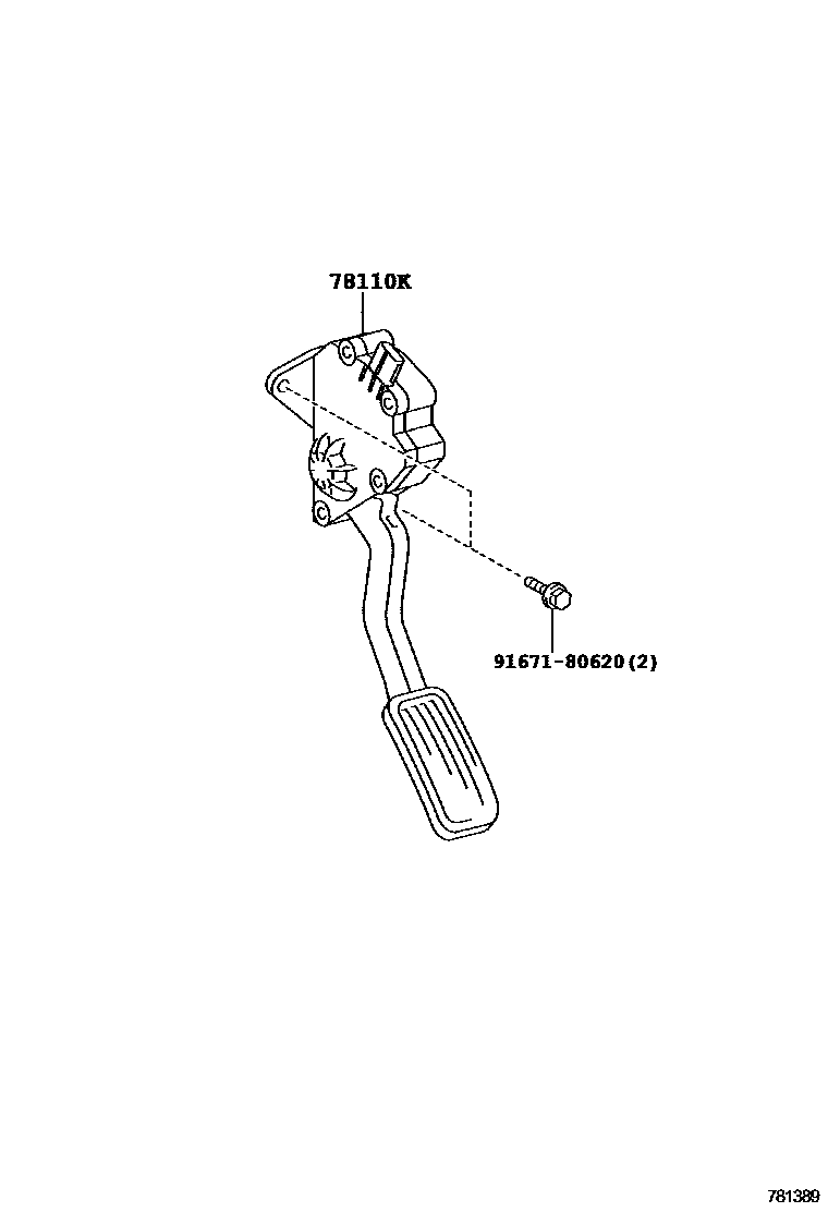 Lexus ES350-300H 2013 — Accelerator Link