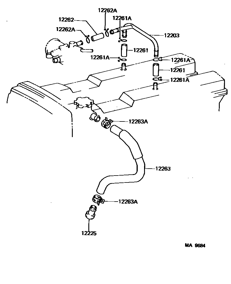 Toyota Cressida 1992 — Ventilation Hose