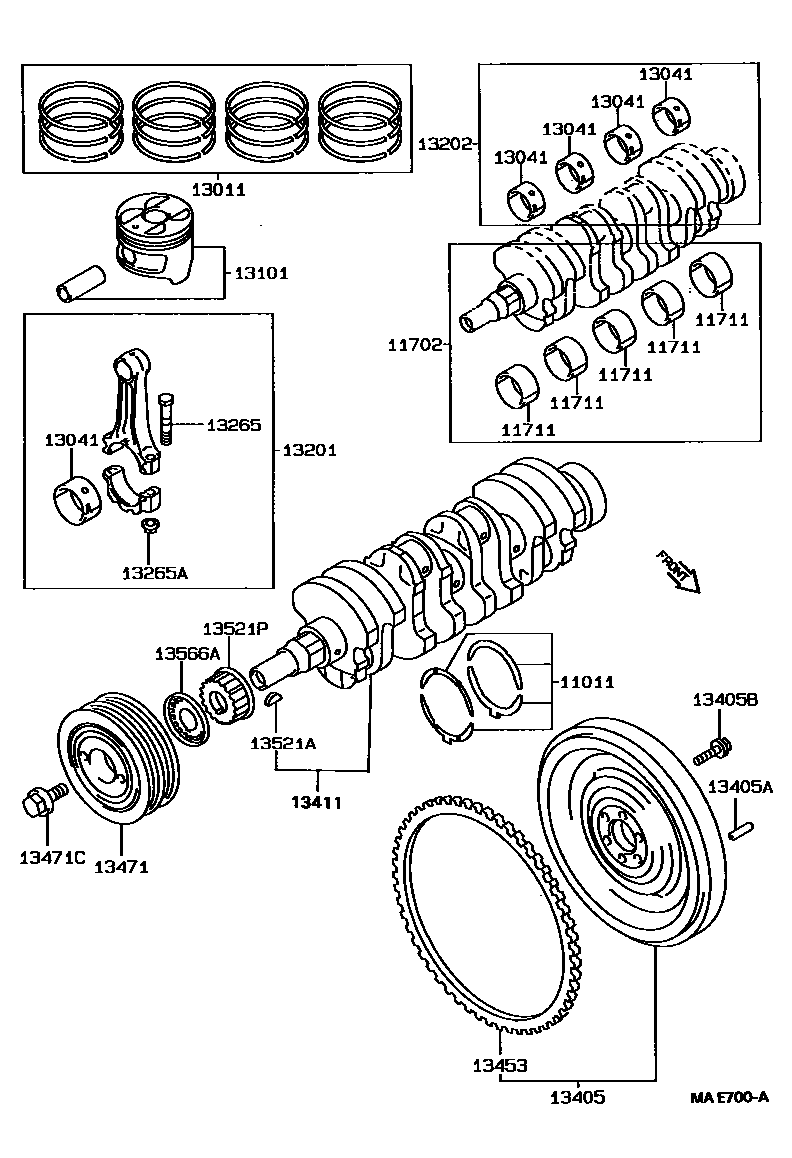 Toyota CARINA-E-UKP 1997 — Crankshaft & Piston