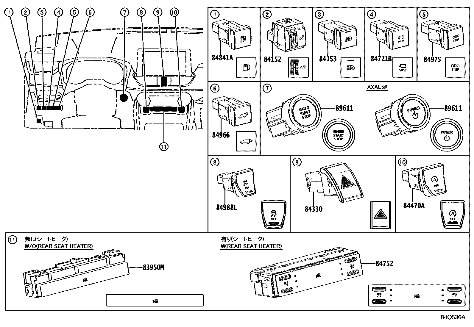 Toyota Wildlander-Gtmc 2023 — Switch & Relay & Computer