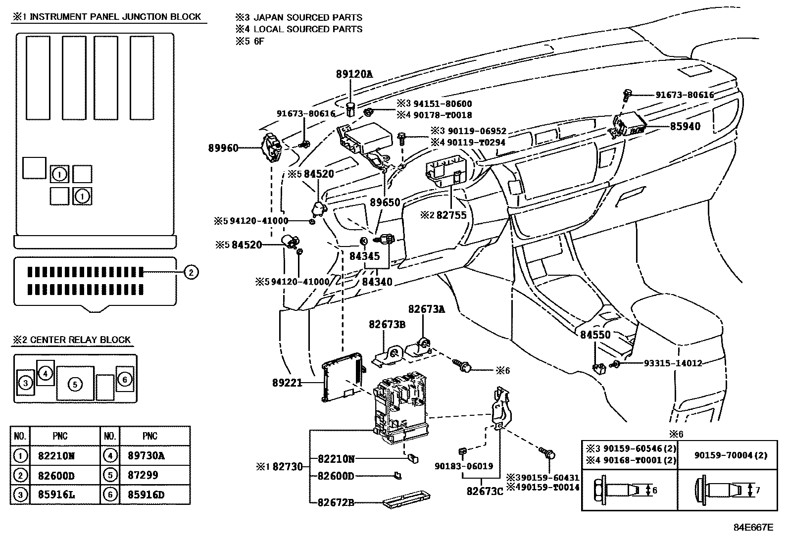 Toyota Corolla-Altis 2015 — Switch & Relay & Computer