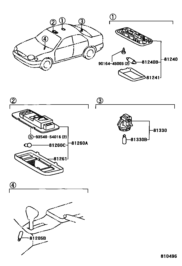 Toyota COROLLA-SED-WG 1998 — Interior Lamp