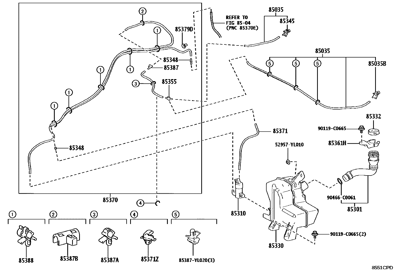 Toyota BZ3X 2025 — Windshield Washer