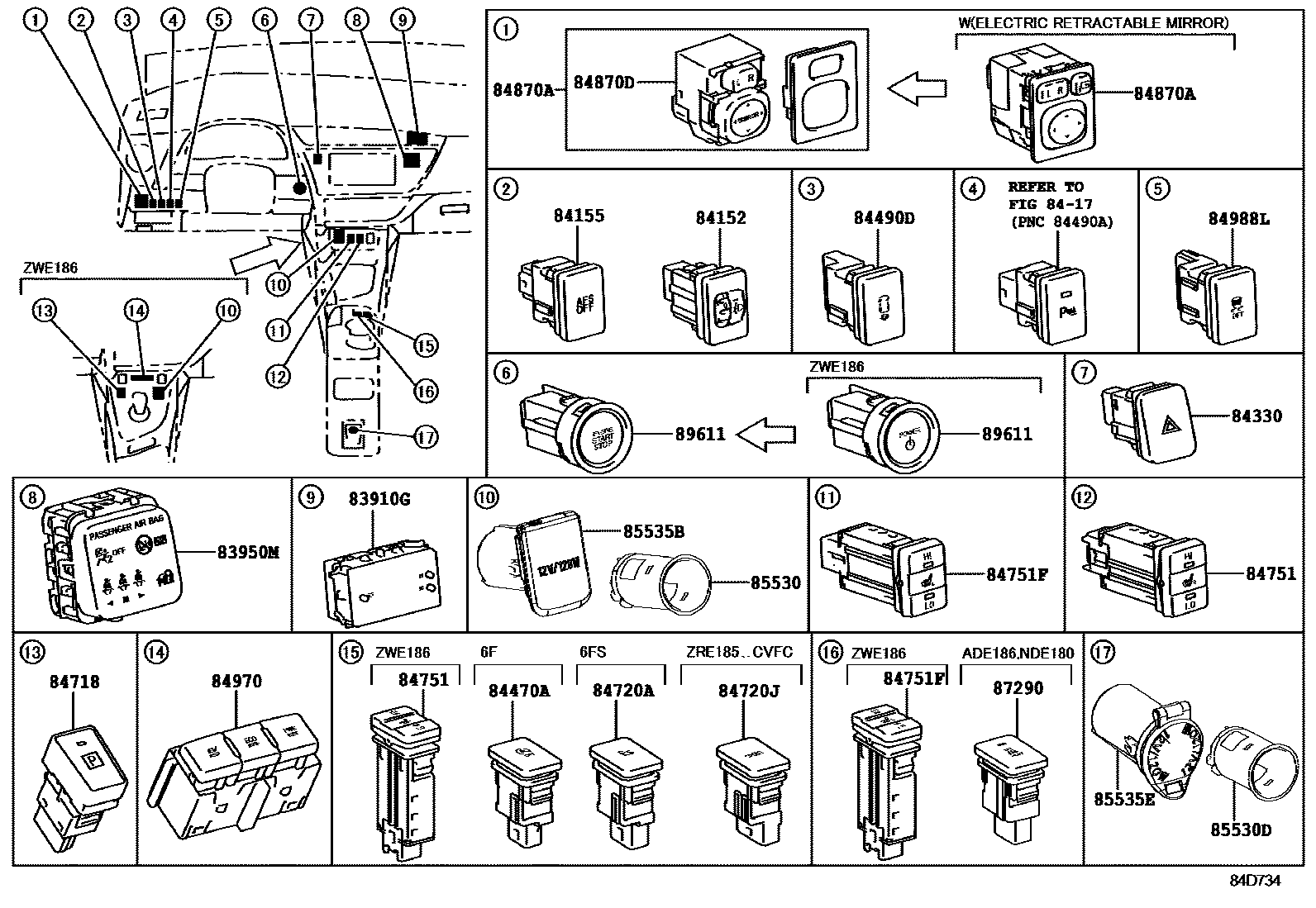 Toyota AURIS-HYBRID-UKP 2014 — Switch & Relay & Computer