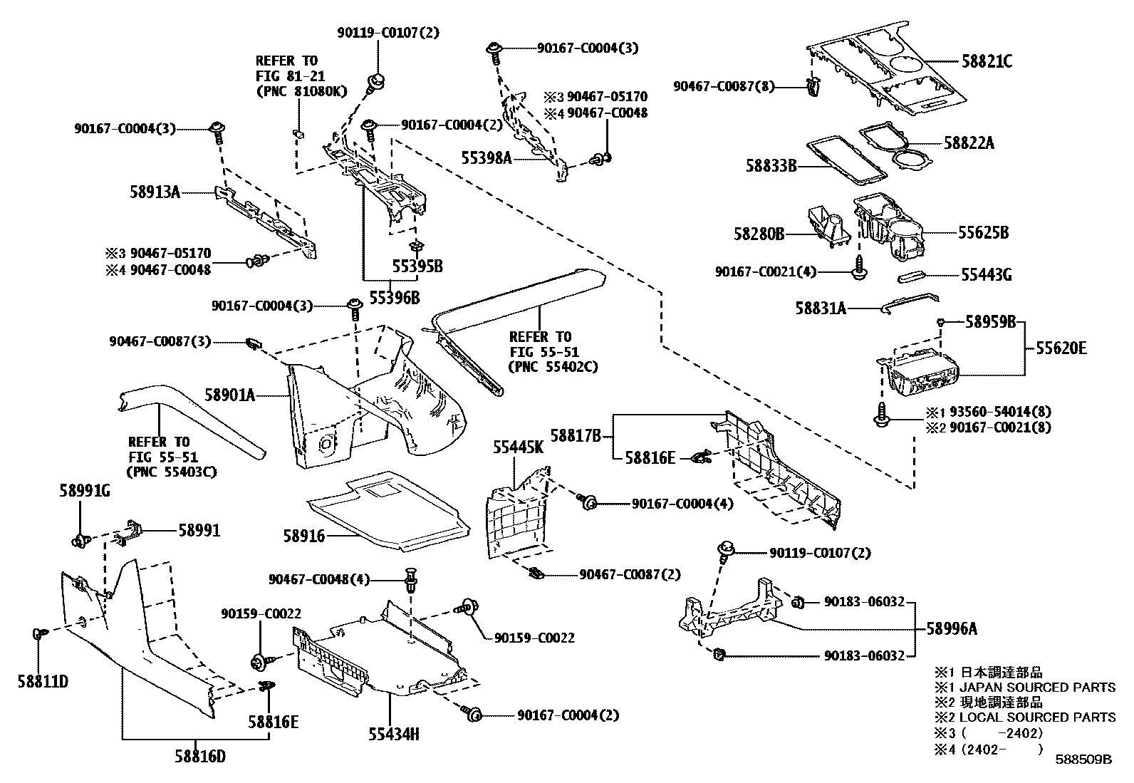 Toyota Granvia-Hybrid 2025 — Console Box & Bracket