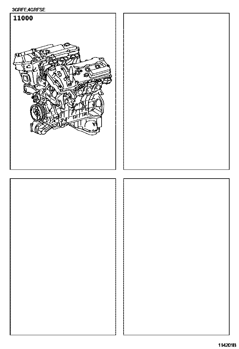 Lexus IS250-300 2010 — Partial Engine Assembly