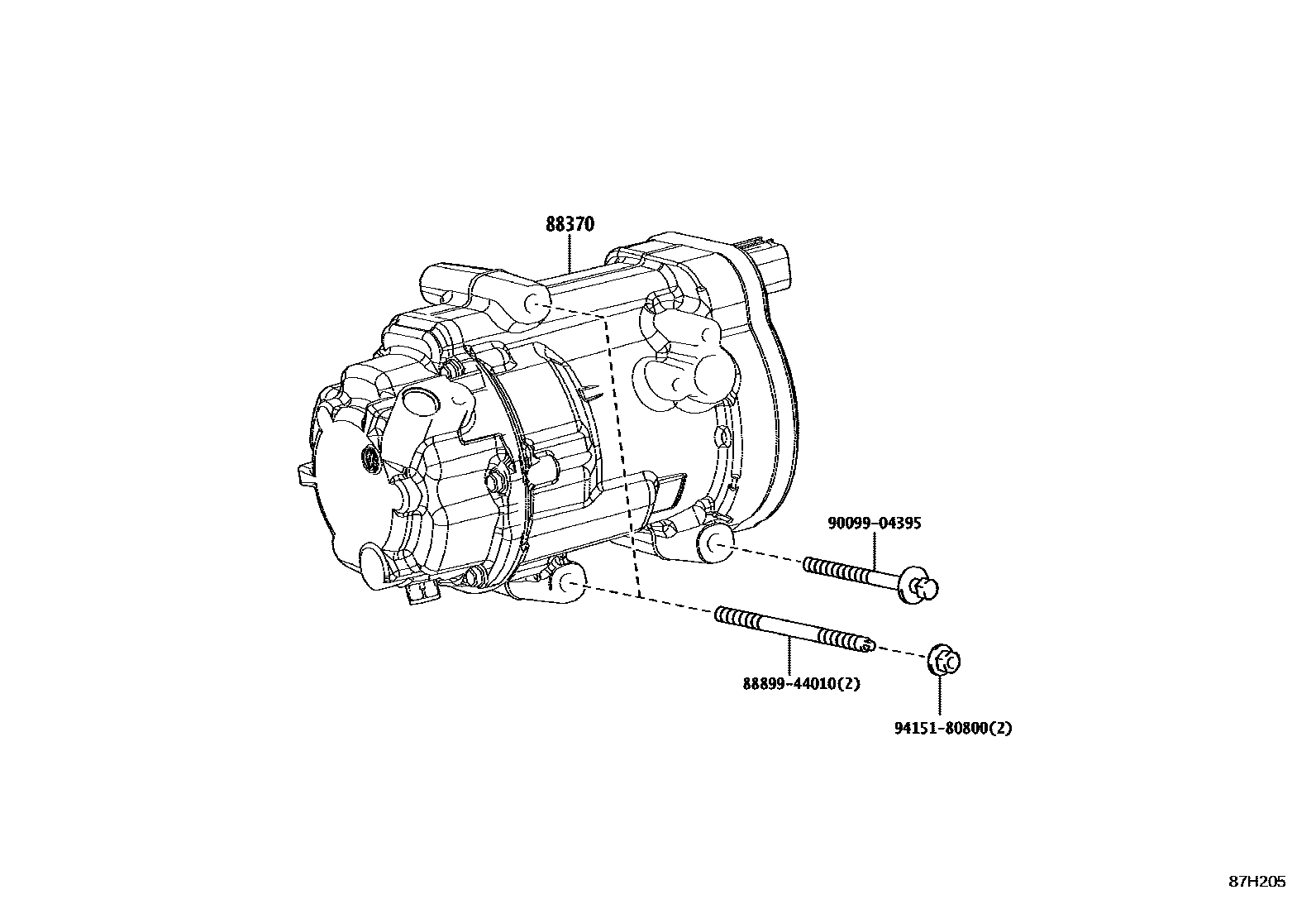 Lexus ES350-300H-2 2022 — Heating & Air Conditioning - Compressor