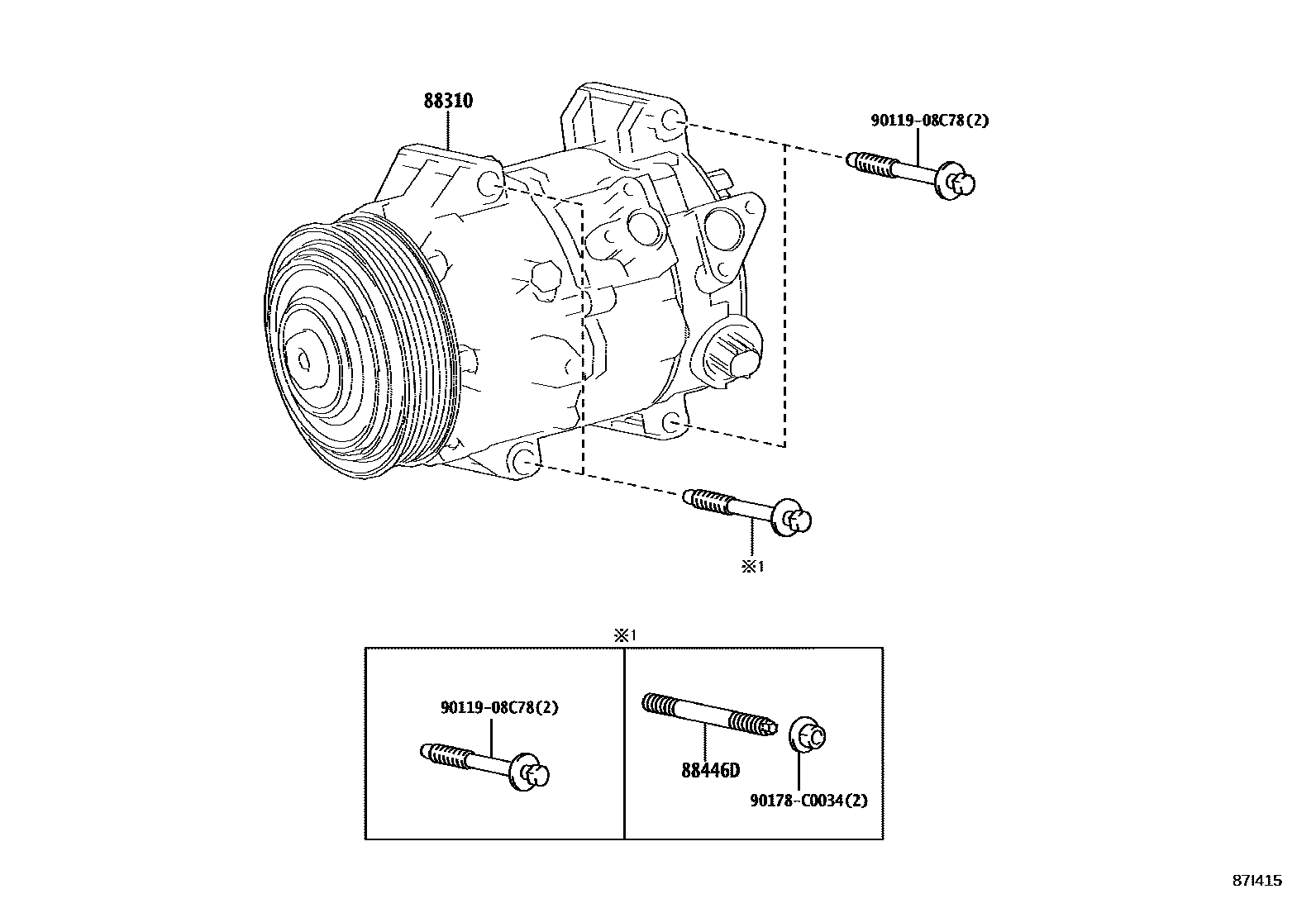 Toyota RAV4-SFTM 2024 — Heating & Air Conditioning - Compressor