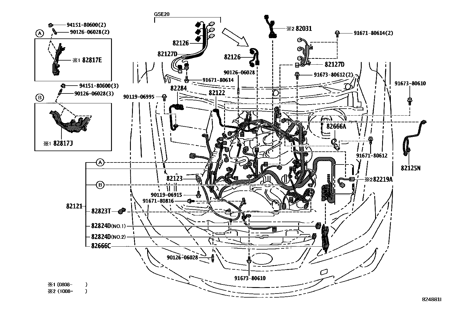 Lexus IS250-300 2010 — Wiring & Clamp