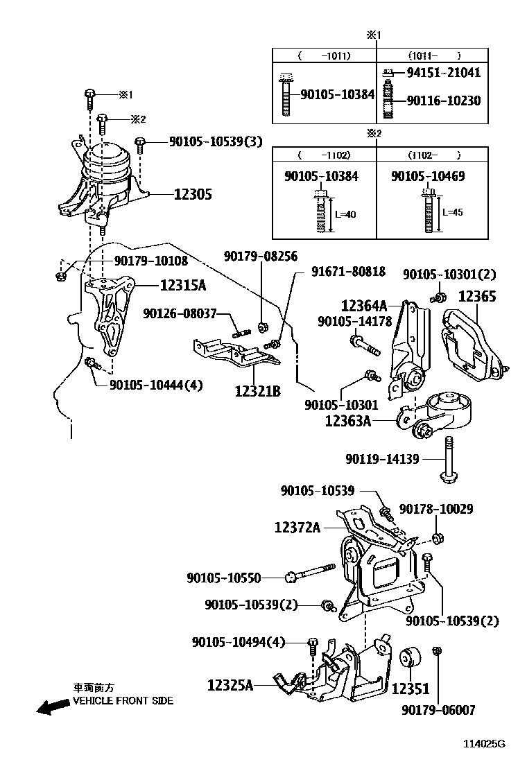 Toyota Yaris 2011 — Mounting