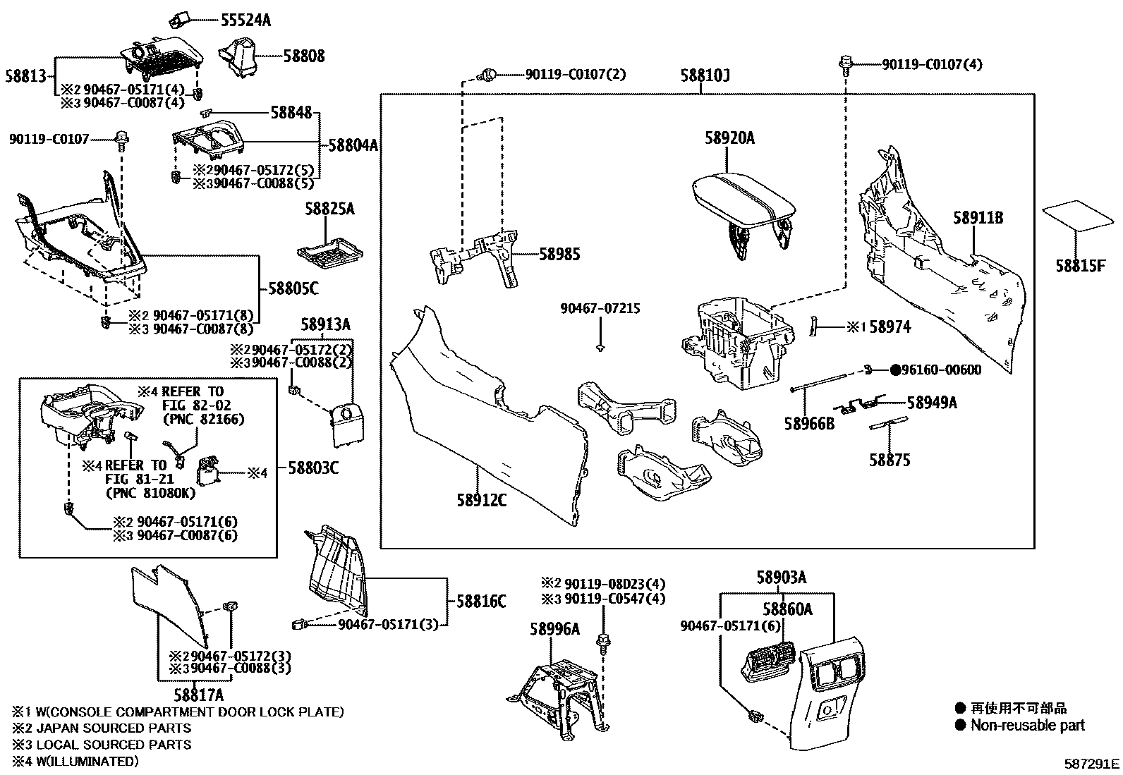 Toyota RAV4-SFTM 2023 — Console Box & Bracket