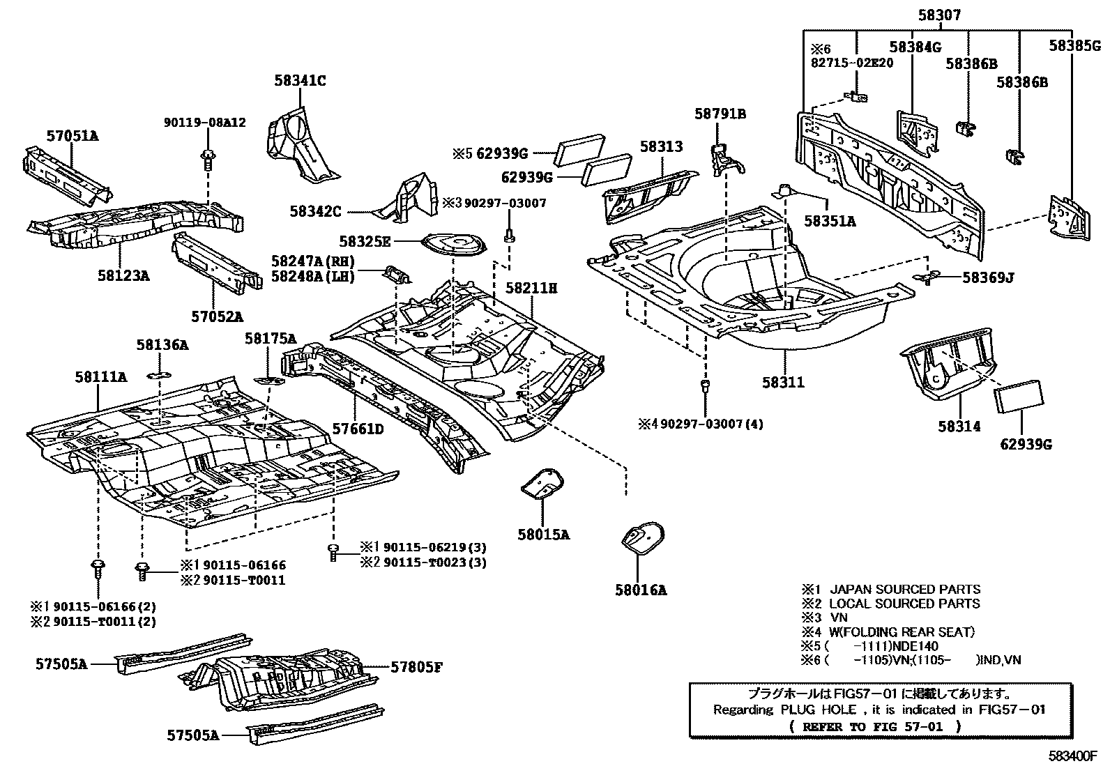 Toyota Corolla-Altis 2013 — Floor Pan & Lower Back Panel