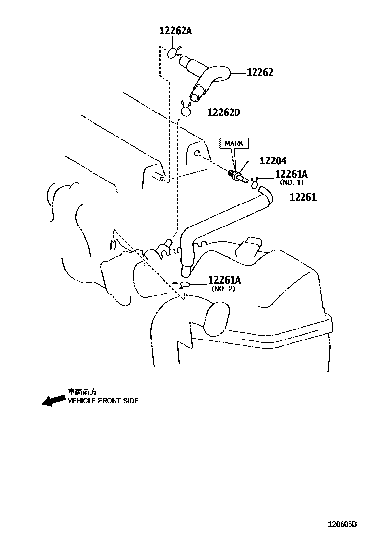 Toyota COROLLA-SED-WG 2007 — Ventilation Hose