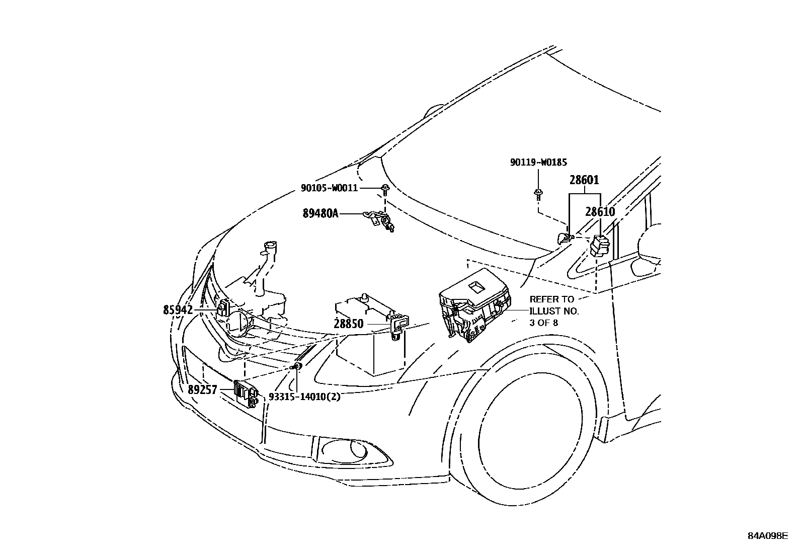 Toyota Avensis 2009 — Switch & Relay & Computer