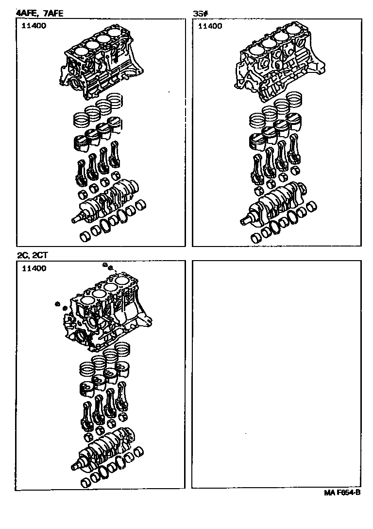 Toyota CARINA-E-UKP 1997 — Short Block Assembly