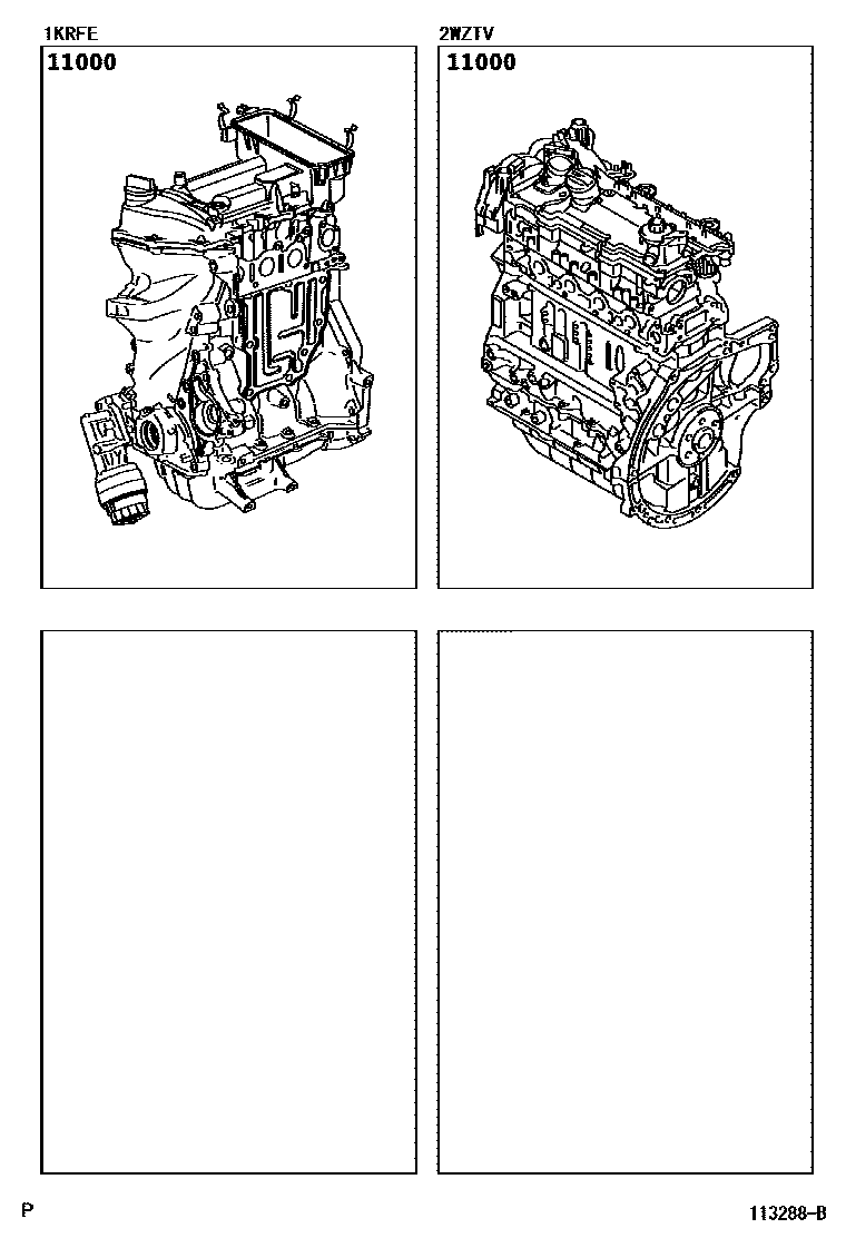 Toyota Aygo 2009 — Partial Engine Assembly