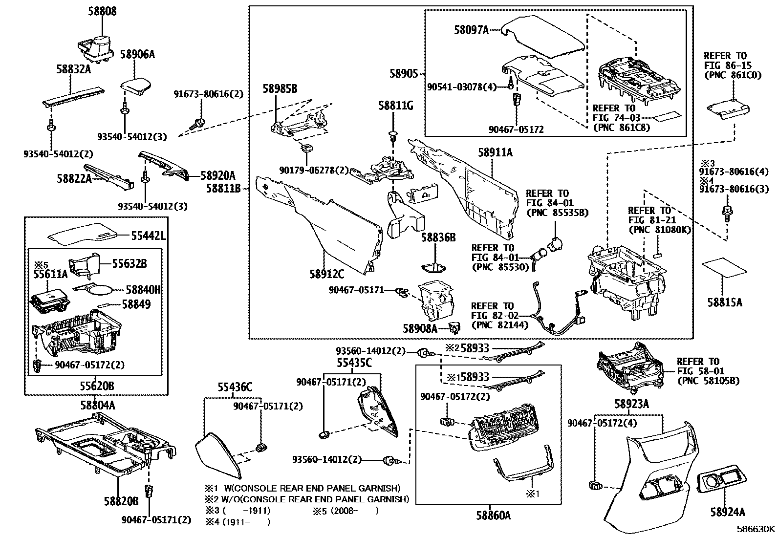 Lexus ES350-300H 2018 — Console Box & Bracket