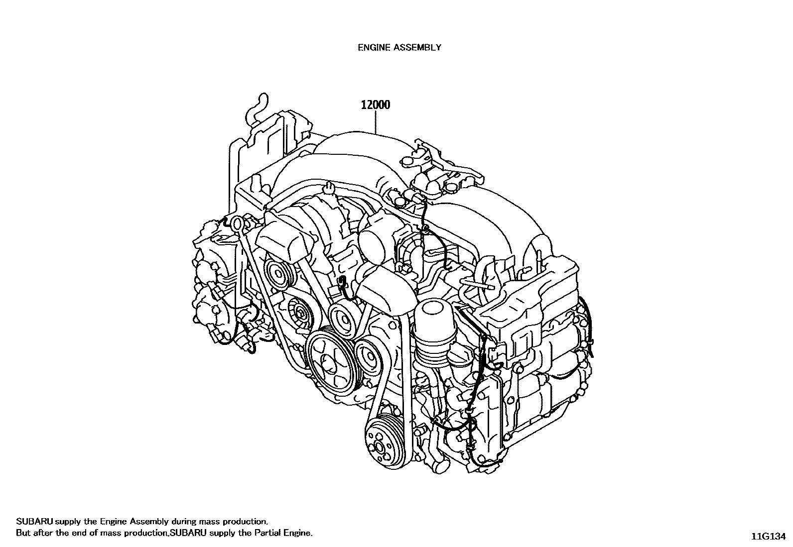 Toyota GR-86 2025 — Partial Engine Assembly