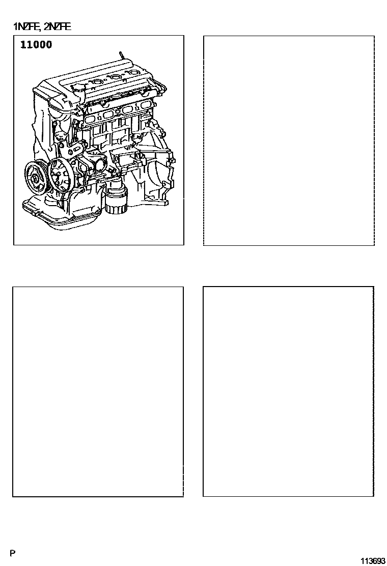 Toyota Yaris 2007 — Partial Engine Assembly