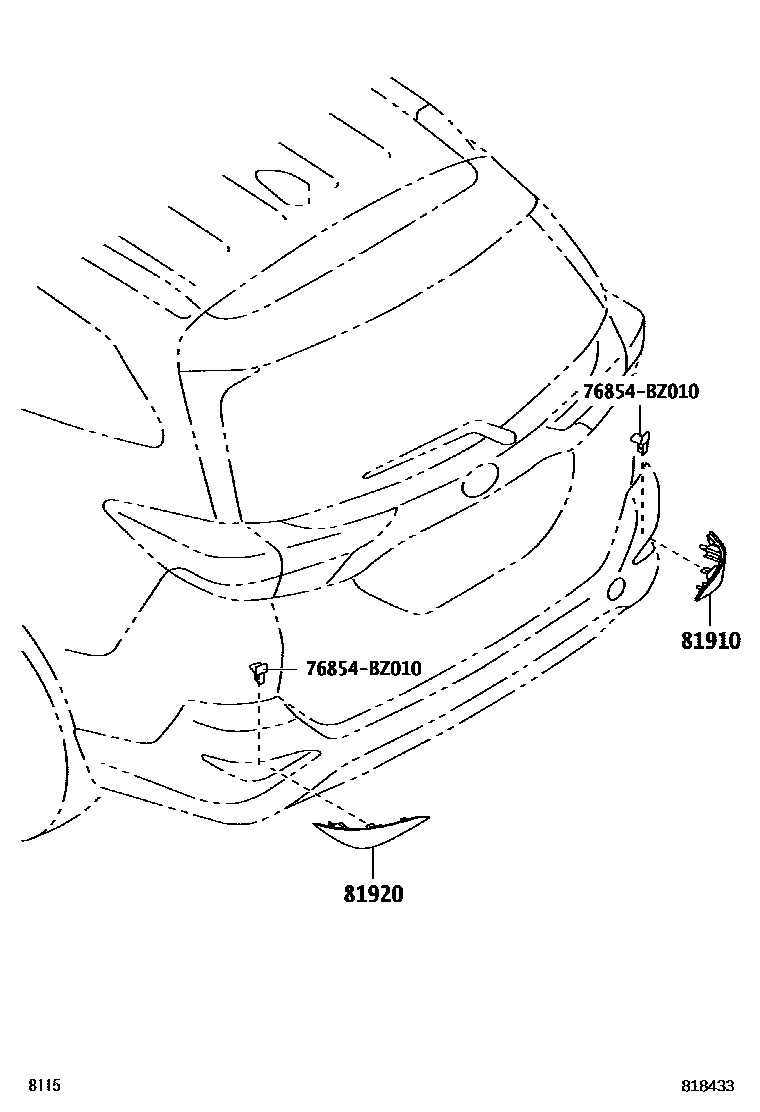 Toyota Rush 2020 — Reflex Reflector
