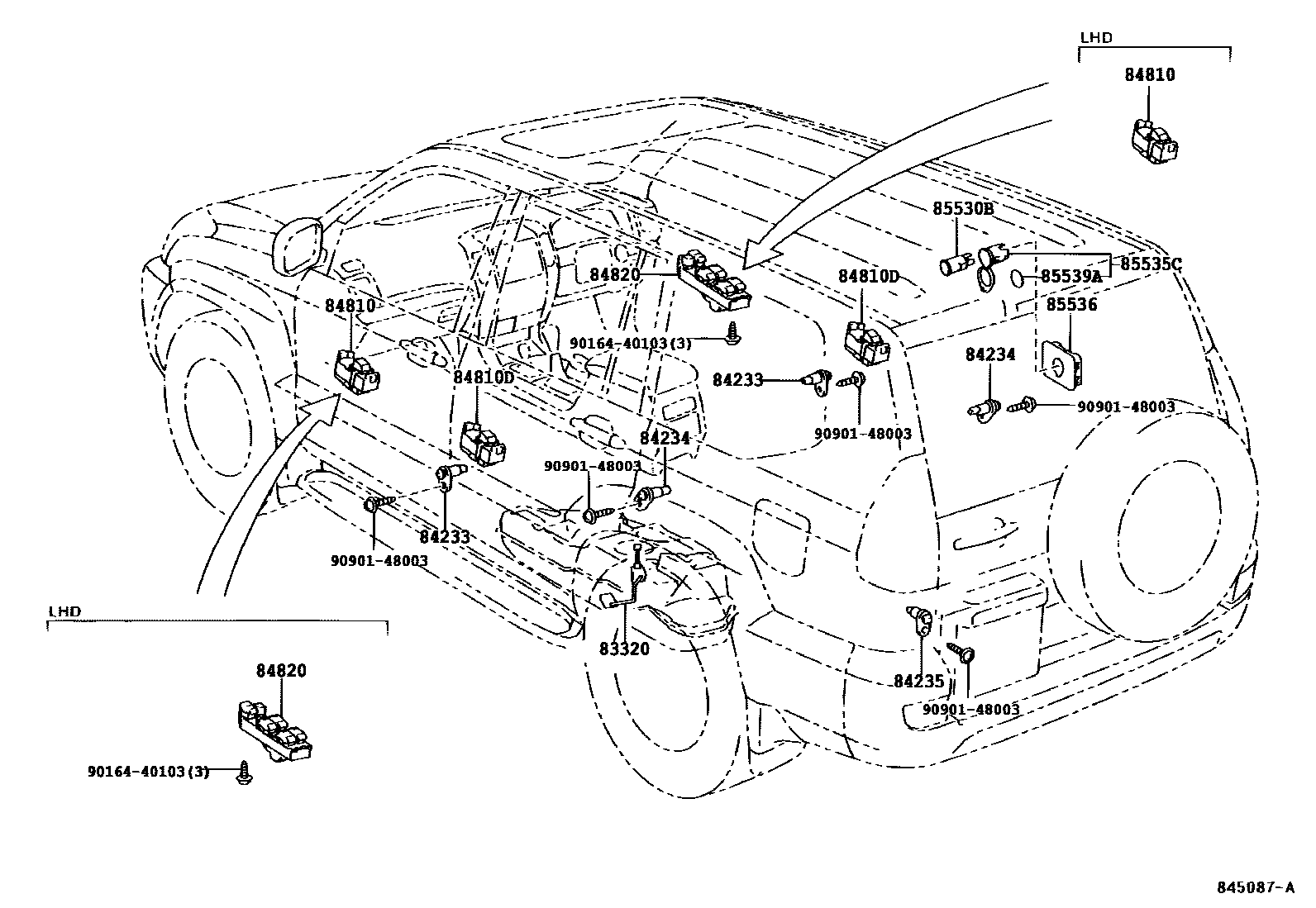 Toyota Land-Cruiser-Prado 2007 — Switch & Relay & Computer