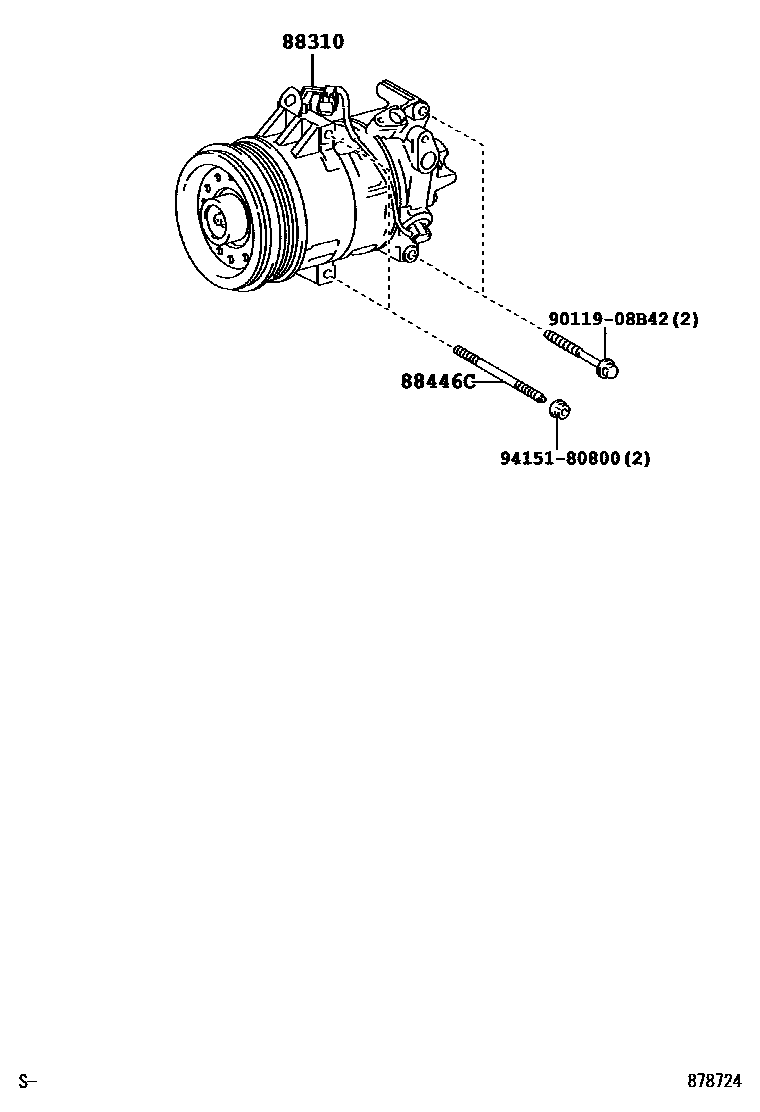 Toyota COROLLA-SED-WG 2007 — Heating & Air Conditioning - Compressor