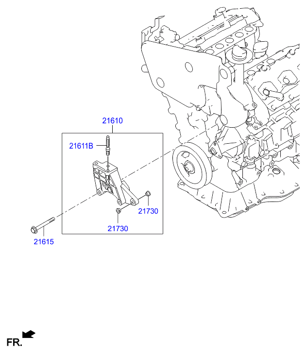 Hyundai Veracruz 2007 — Engine & Transaxle Mounting [3000 CC - S]