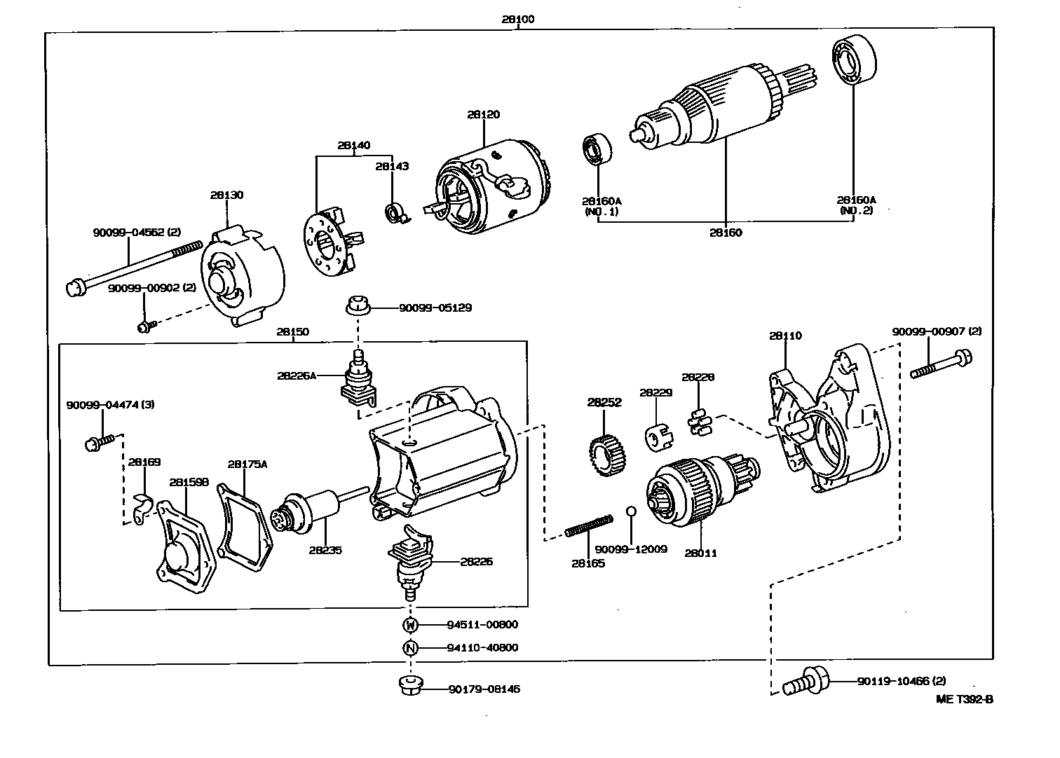 Toyota CARINA-E-UKP 1997 — Starter