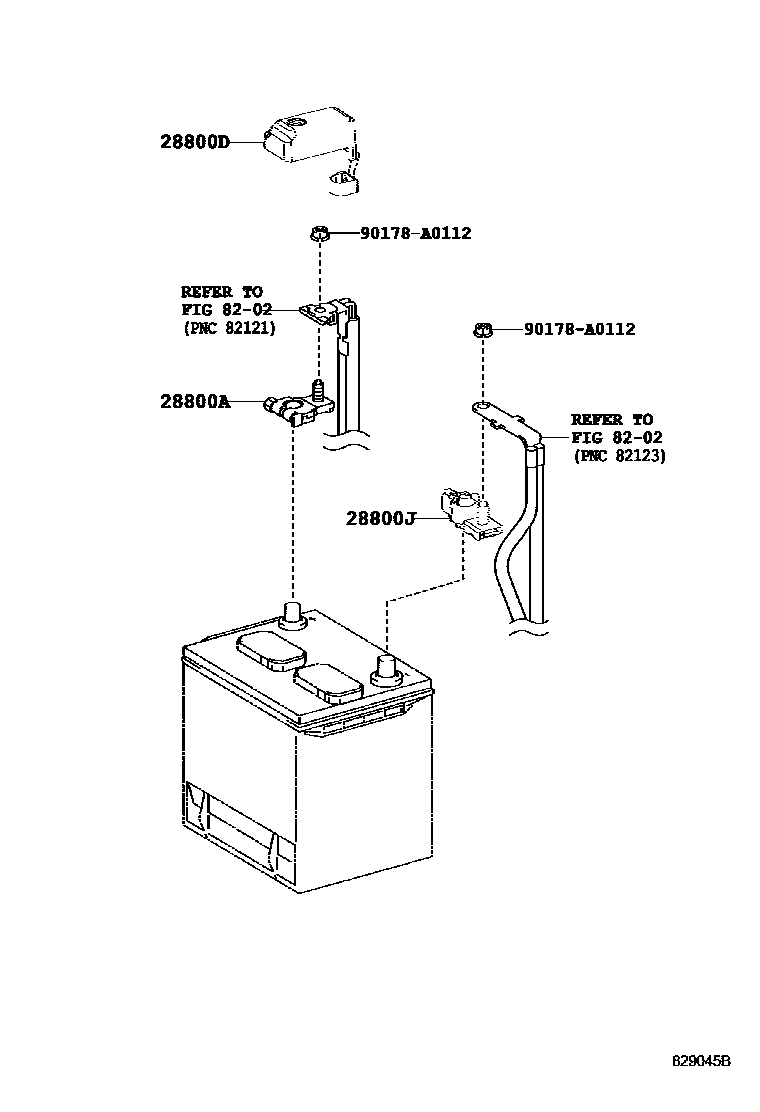 Toyota Corolla 2014 — Battery & Battery Cable