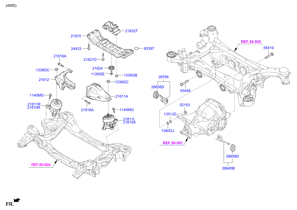 Genesis G80 16 2017 — Engine & Transaxle Mounting [3800 CC - Lambda 2]