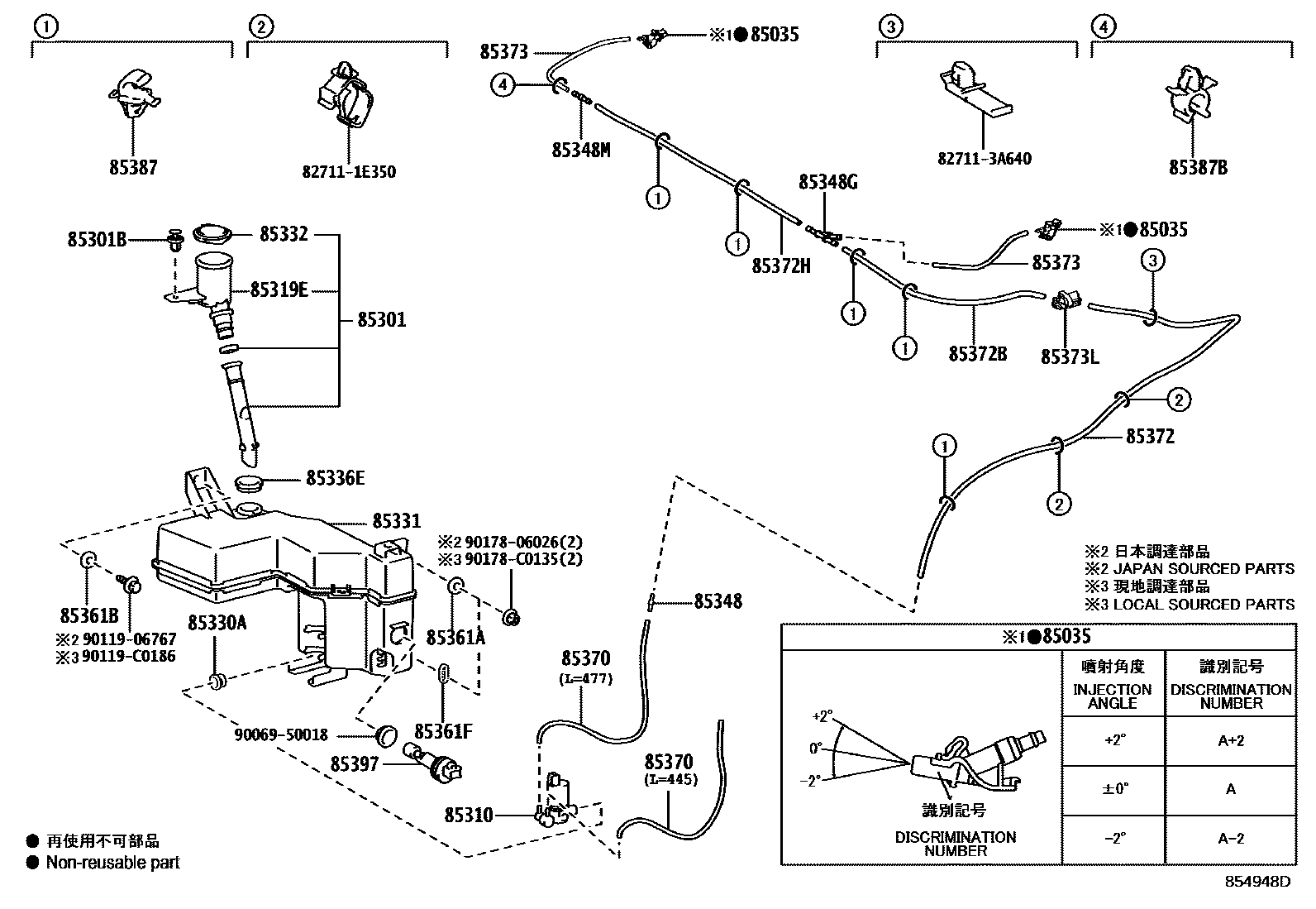 Toyota Granvia-Hybrid 2025 — Scheinwerferwaschanlage
