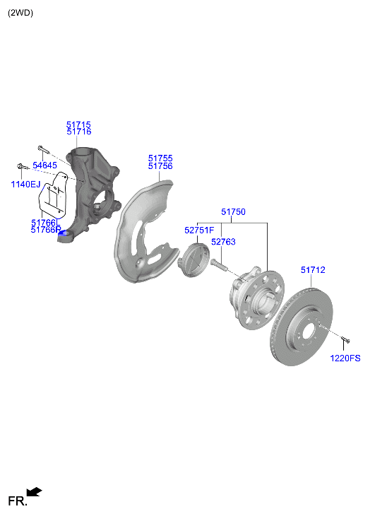 Genesis G70 21 2021 — Front Axle