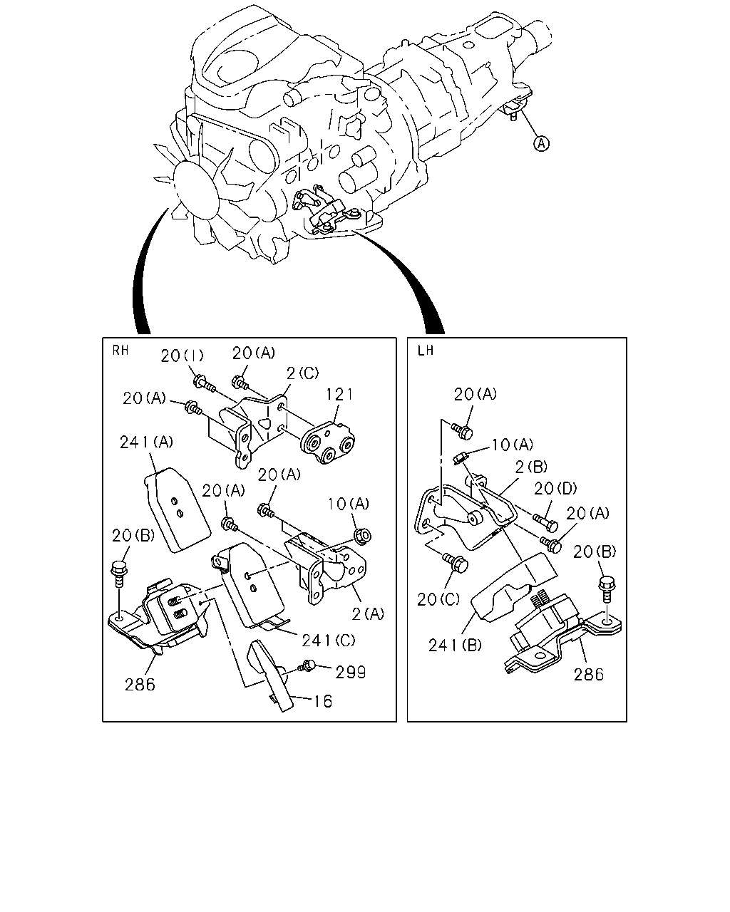 Isuzu TFR/TFS-LHD 2014 — Engine Mounting — Front