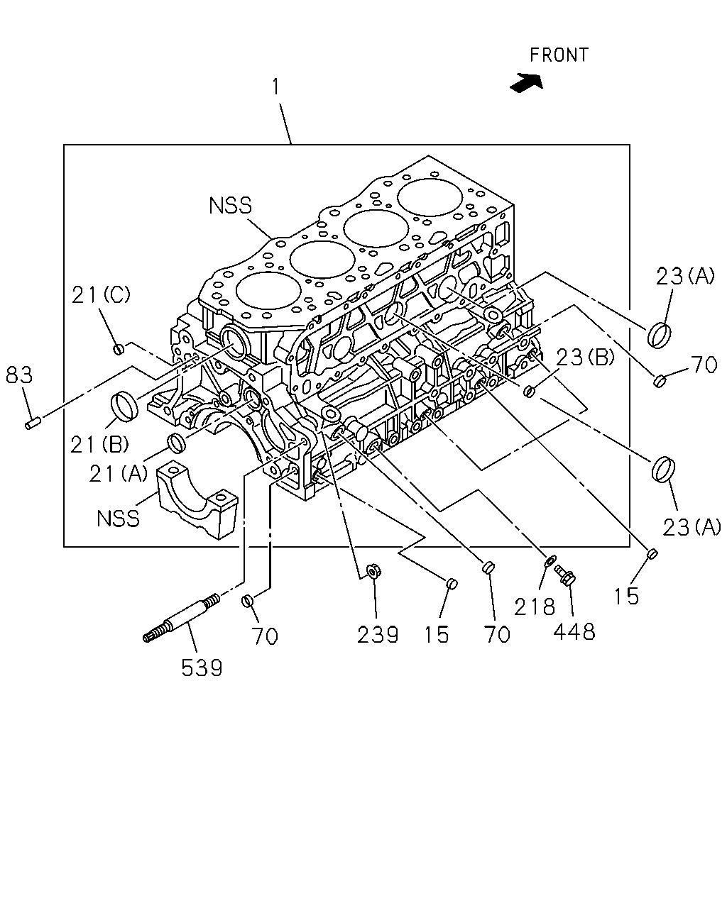 Isuzu TFR/TFS LHD 2016 — Cylinder Block — 4JJ1,4JK1-TCX,4JK1-TCS
