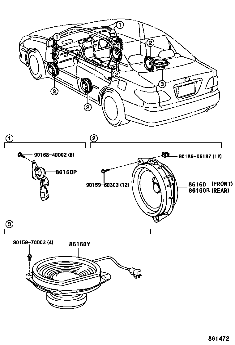 Lexus ES300 2001 — Altavoz