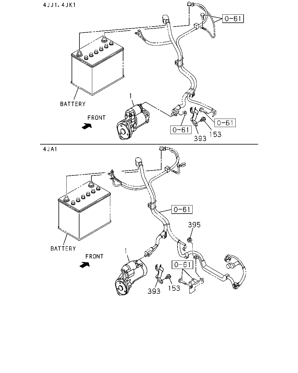 Isuzu TFR/TFS-LHD 2013 — Engine Electrical Control Parts — Battery Harness Bracket