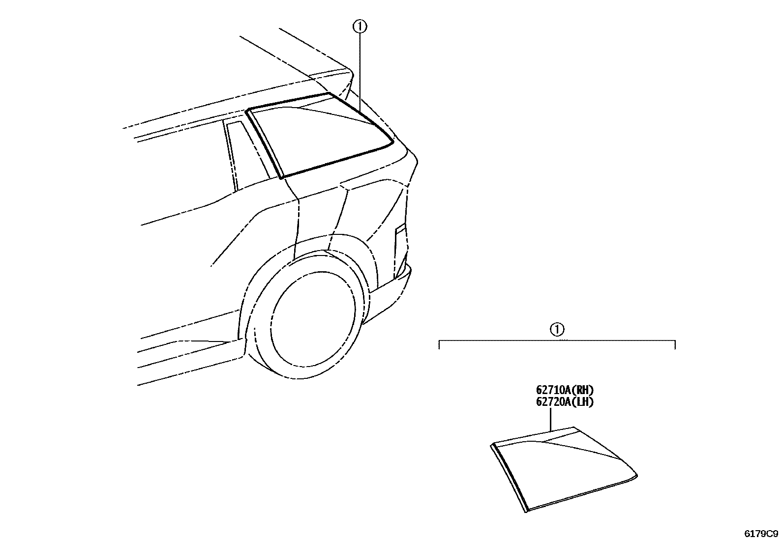 Toyota BZ3X 2025 — Ventanilla Lateral