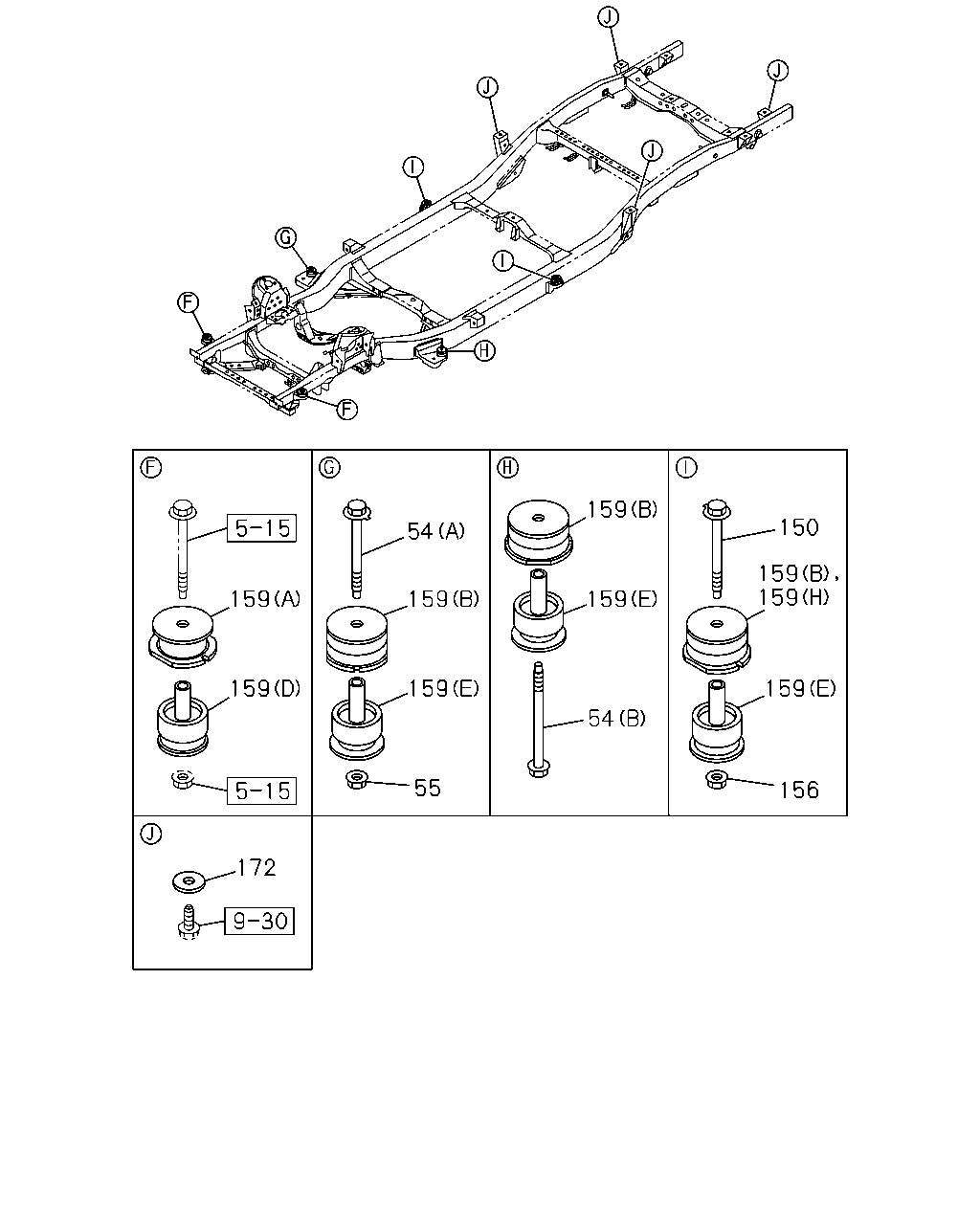 Isuzu TFR/TFS-LHD 2013 — Cab Mounting; Frame Side — Regular Cab
