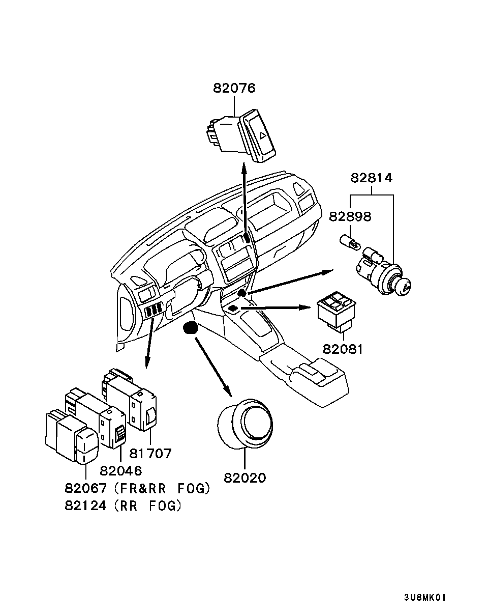 Mitsubishi PAJERO-PININ-MONTERO-IO 2004 — Switch & Cigar Lighter / Switch..Around Instrument Panel