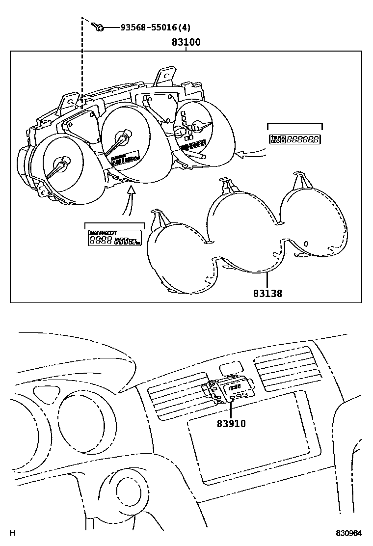 Lexus ES300-330 2006 — Compteurs