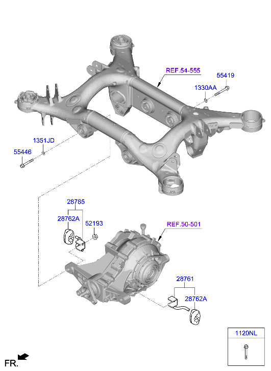 Genesis G80 20 2021 — Engine & Transaxle Mounting [2500 CC - THETA-III]