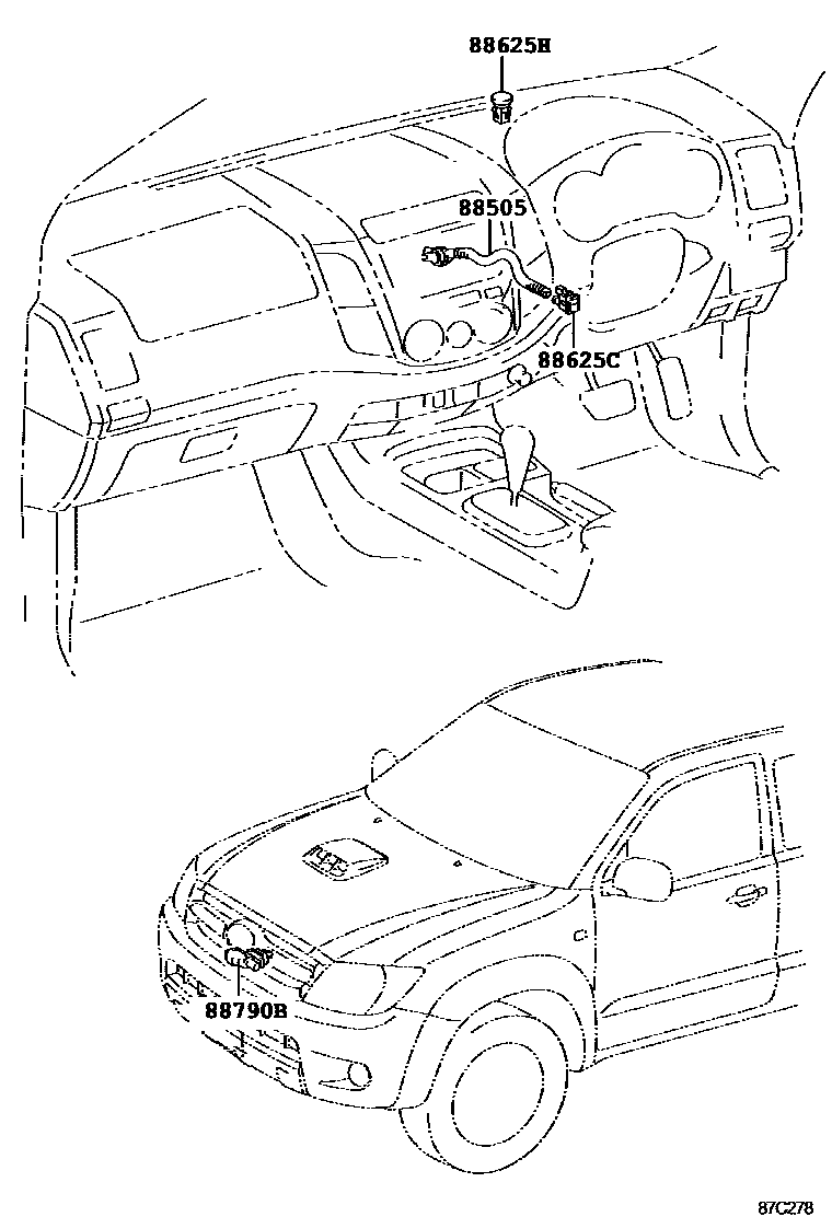 Toyota Hilux 2012 — Chauffage Et Climatisation - Commande Et Conduits D'Air