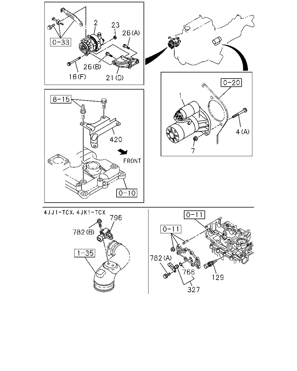 Isuzu TFR/TFS-LHD 2012 — Engine Electrical Control Parts — 4JJ1,4JK1(No.1)