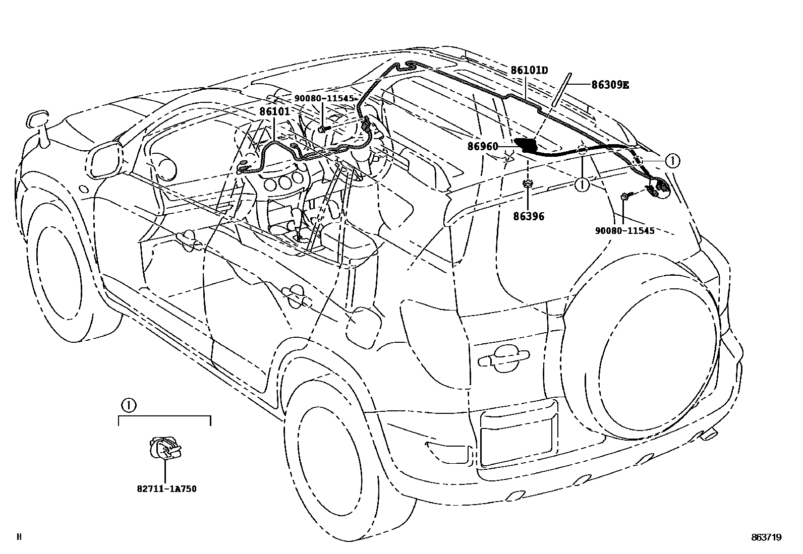 Toyota RAV4-NAP 2012 — Antenne