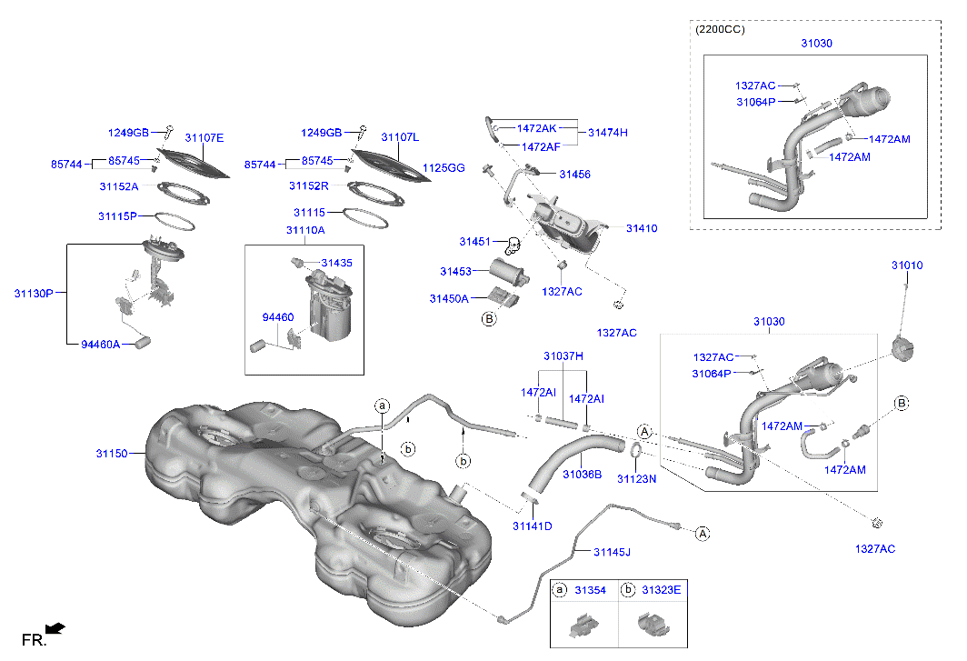 Genesis G70 21 2023 — Fuel System