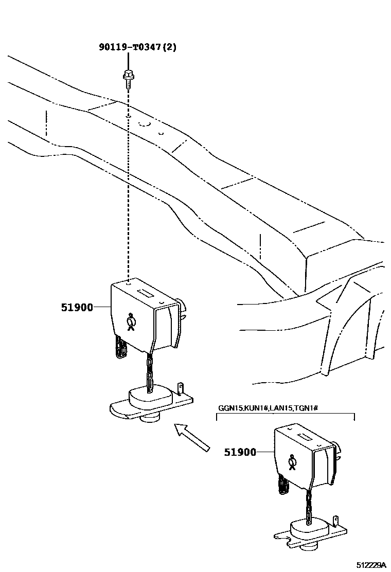 Toyota Hilux 2014 — Fixation Roue De Secours
