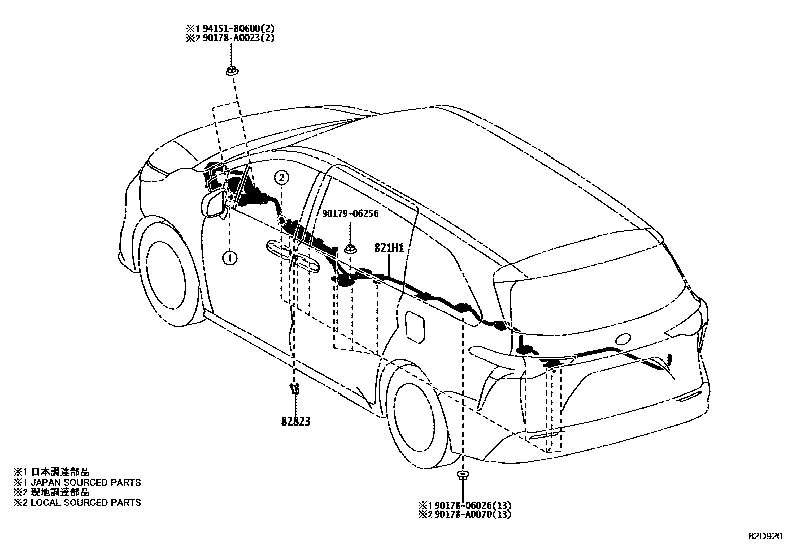 Toyota Sienna 2023 — Faisceaux Et Fixations