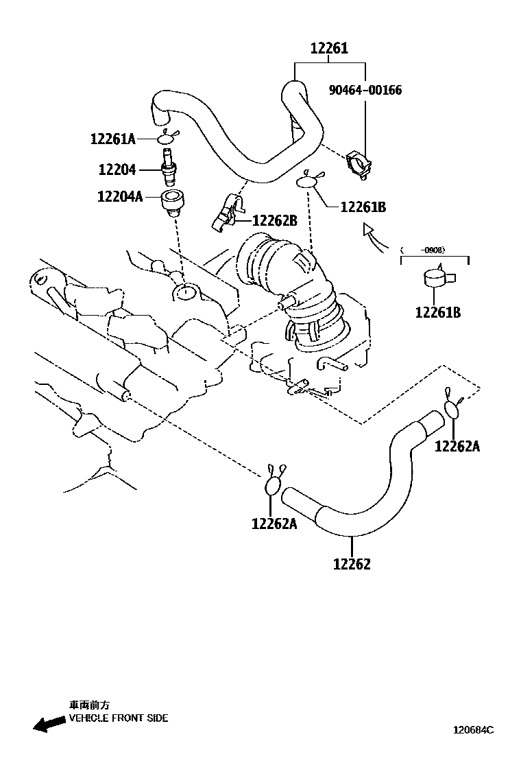 Toyota Urban-Cruiser 2009 — Durite Ventilation